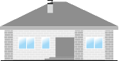 Одноэтажный дом из кирпича
